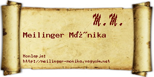 Meilinger Mónika névjegykártya